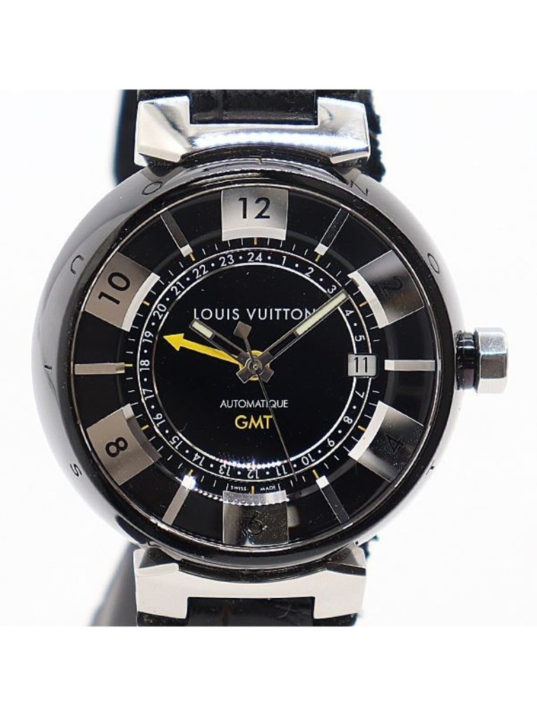 Louis Vuitton Tambour Automatic Black Dial Date Watch